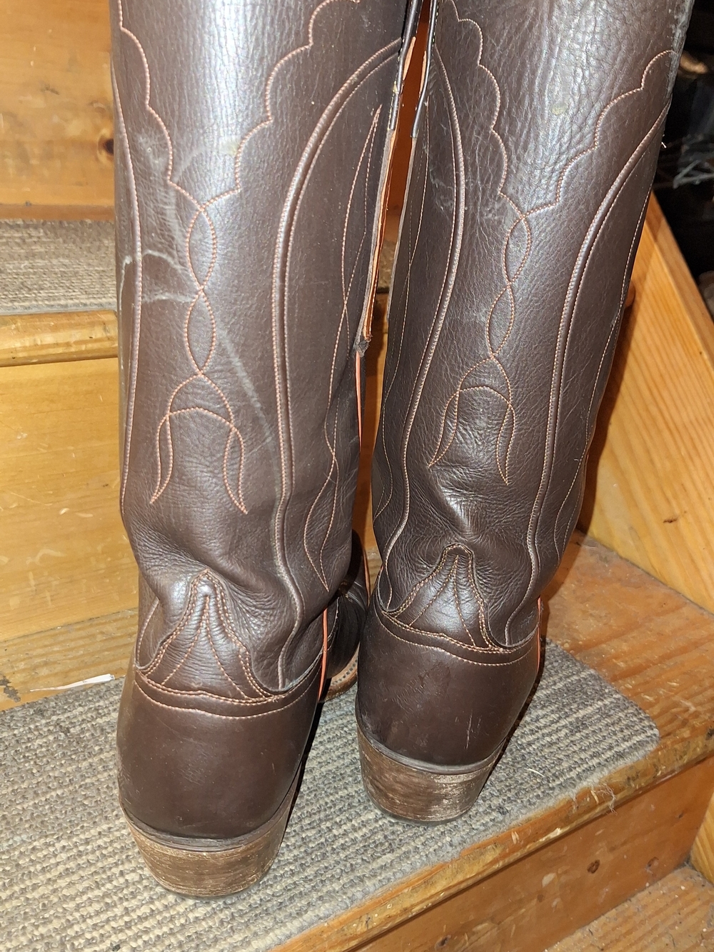 Lucchese Classics Handmade Brown Calfskin Men's Cowboy Boots 10.5 D L1680 - Picture 10 of 10